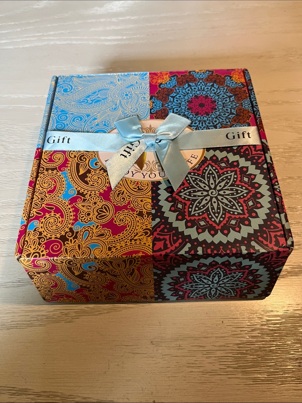 Hand-Painted Floral candle Set - Multicolor- Set of 4 - NEW